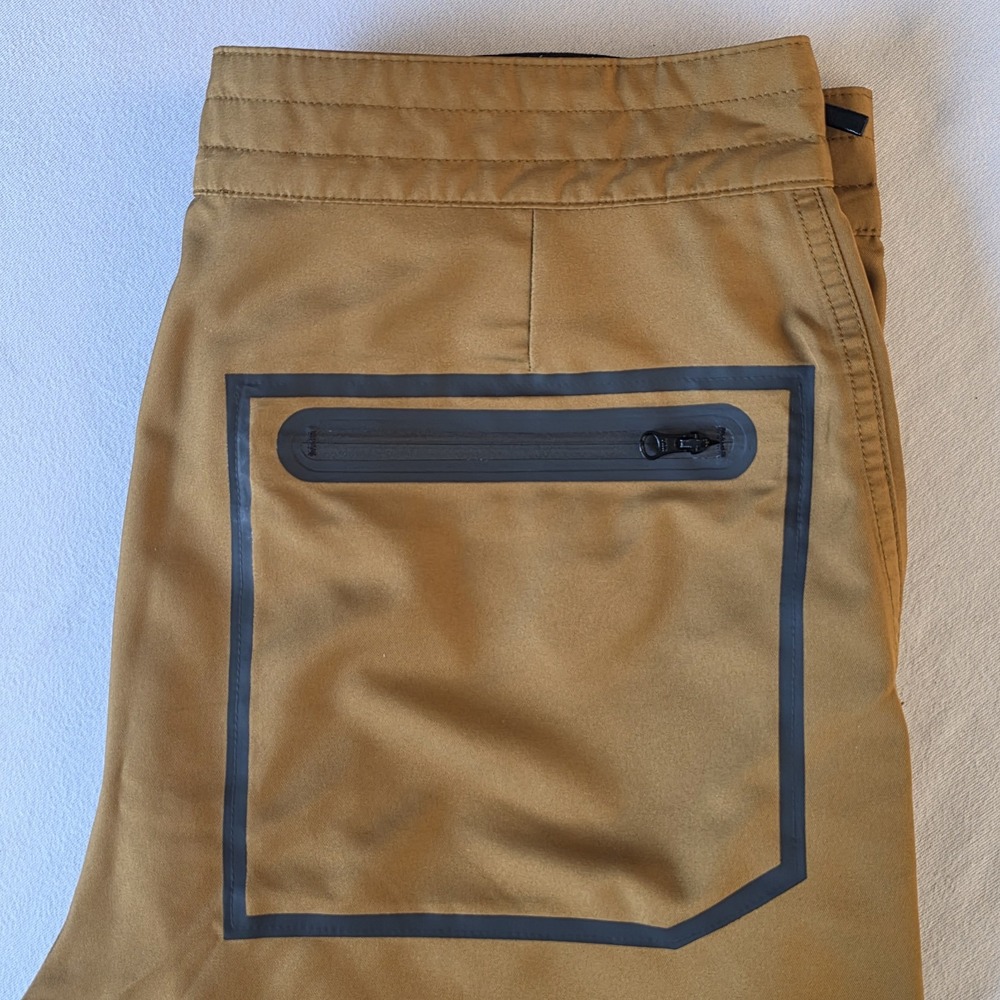 Outerknown Men Yellow Apex Hybrid Trunk Board Shorts Surf Kelly Slater Size‎ 33